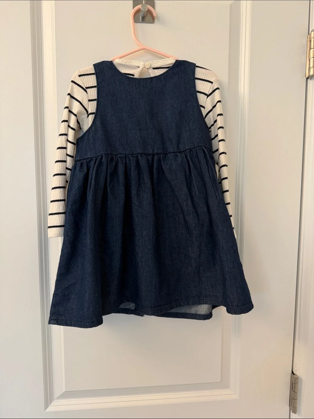 Toddle 2-piece Dress with Striped Cream Top